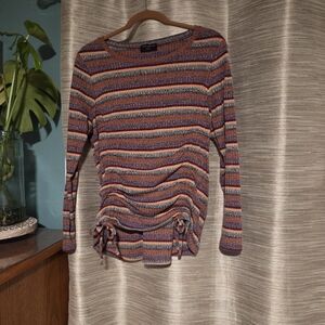 Lane Bryant Multicolor Striped Long Sleeve Top